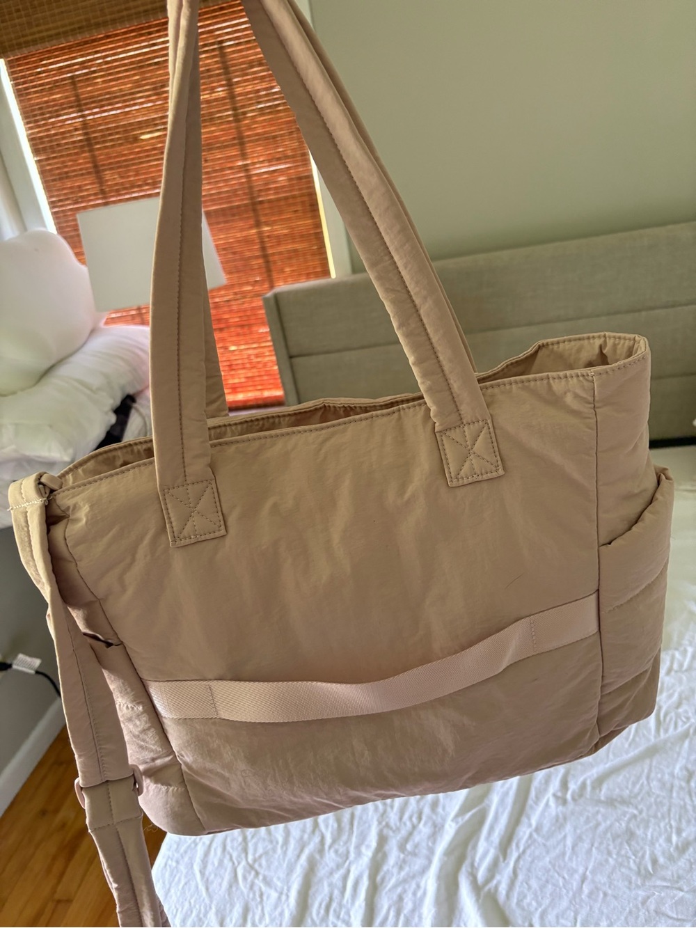 NWT BAGSMART Puffy Tote Bag in Dusty Rose - Picture 5 of 5